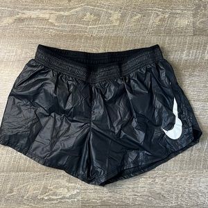 Nike Black Swoosh Running Shorts Size Medium